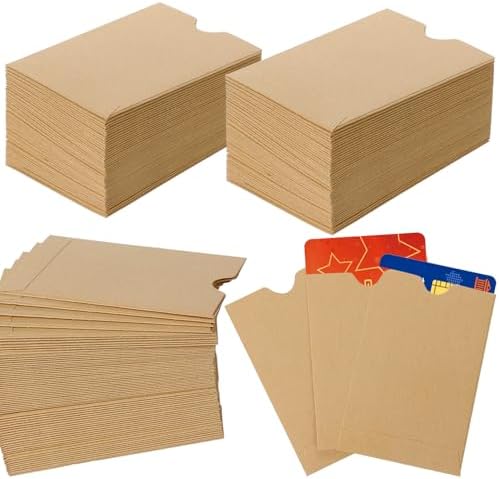 Paquete de 500 Sobres para Tarjetas de Regalo 2.4 x 3.5 Pulgadas, Fundas de Papel para Tarjetas de Crédito y Llaves (Marrón) - imagen 1