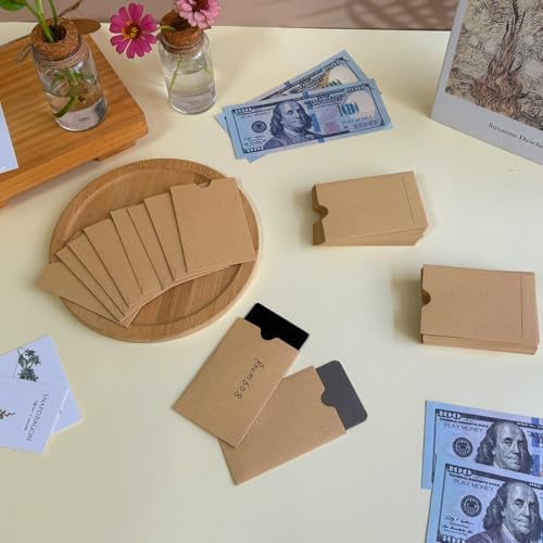 Paquete de 500 Sobres para Tarjetas de Regalo 2.4 x 3.5 Pulgadas, Fundas de Papel para Tarjetas de Crédito y Llaves (Marrón) - imagen 2