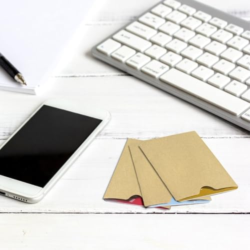 Paquete de 500 Sobres para Tarjetas de Regalo 2.4 x 3.5 Pulgadas, Fundas de Papel para Tarjetas de Crédito y Llaves (Marrón) - imagen 7