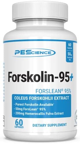 Cápsulas PEScience Forskolin-95+, 95% de Forskolina de Extracto de Coleus Forskohlii con Extracto de Hemerocallis Fulva, 50mg, 60 piezas - imagen 1
