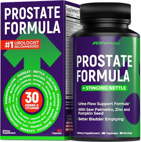 Suplementos de Salud Prostática para Hombres con Ortiga - Salud del Tracto Urinario y Bloqueador de DHT para el Crecimiento del Cabello - Semilla de - imagen 1