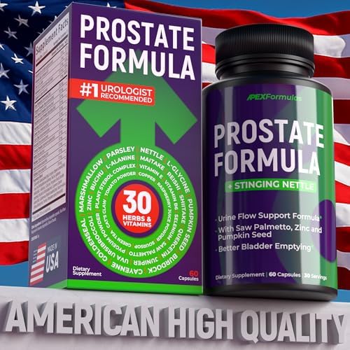 Suplementos de Salud Prostática para Hombres con Ortiga - Salud del Tracto Urinario y Bloqueador de DHT para el Crecimiento del Cabello - Semilla de - imagen 2