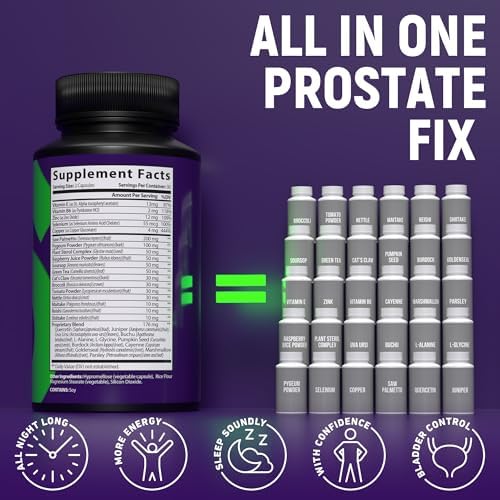Suplementos de Salud Prostática para Hombres con Ortiga - Salud del Tracto Urinario y Bloqueador de DHT para el Crecimiento del Cabello - Semilla de - imagen 6