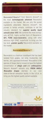 Resveratrol Reserve Sin Alcohol de Nature's Answer, 5 Onzas Líquidas | Rico en Antioxidantes | Apoya la Salud General y el Sistema Inmunológico | - imagen 2