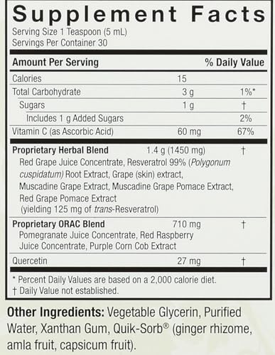 Resveratrol Reserve Sin Alcohol de Nature's Answer, 5 Onzas Líquidas | Rico en Antioxidantes | Apoya la Salud General y el Sistema Inmunológico | - imagen 4