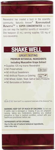 Resveratrol Reserve Sin Alcohol de Nature's Answer, 5 Onzas Líquidas | Rico en Antioxidantes | Apoya la Salud General y el Sistema Inmunológico | - imagen 6