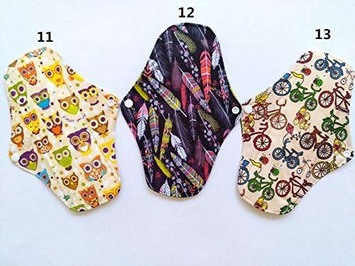 Paquete de 10 Piezas de Almohadillas Menstruales Reutilizables y Lavables de 10 Pulgadas - imagen 5