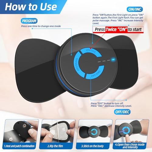 Masajeador Mini, Estimulador Muscular TENS Inteligente Recargable para Alivio del Dolor - Masajeador EMS de Tejido Profundo Elegible para FSA o HSA - imagen 5