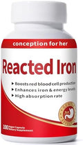 Hierro Reactivo - Hierro 30mg (Bisglicinato Ferroso 325mg) para Apoyo a Glóbulos Rojos y Energía - Combate Anemia y Fatiga - Sin Estreñimiento - 100 - imagen 1