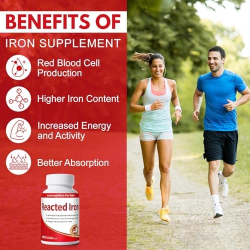 Hierro Reactivo - Hierro 30mg (Bisglicinato Ferroso 325mg) para Apoyo a Glóbulos Rojos y Energía - Combate Anemia y Fatiga - Sin Estreñimiento - 100 - imagen 2