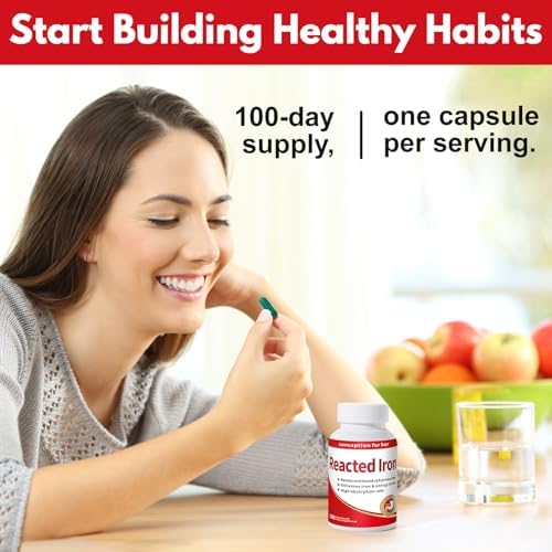 Hierro Reactivo - Hierro 30mg (Bisglicinato Ferroso 325mg) para Apoyo a Glóbulos Rojos y Energía - Combate Anemia y Fatiga - Sin Estreñimiento - 100 - imagen 5