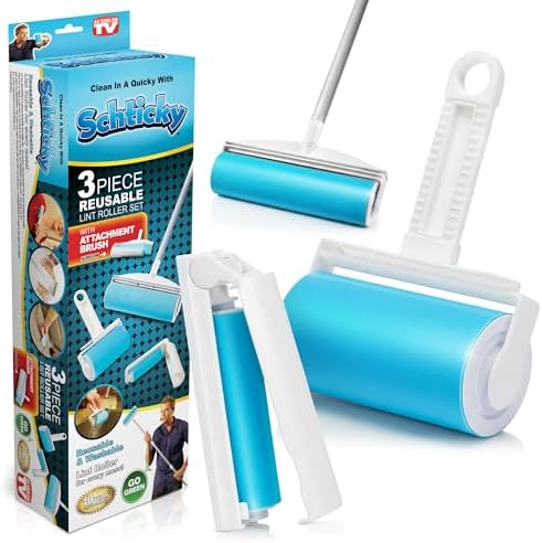 Set de Rodillos Adhesivos Schticky - Rodillo Lavable y Reutilizable para Ropa, Sofá, Muebles y Pelo de Mascotas - Limpia Rápido con Schticky (3 - imagen 2
