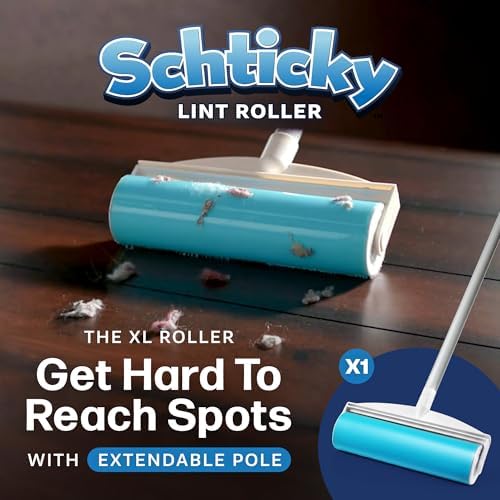 Set de Rodillos Adhesivos Schticky - Rodillo Lavable y Reutilizable para Ropa, Sofá, Muebles y Pelo de Mascotas - Limpia Rápido con Schticky (3 - imagen 7