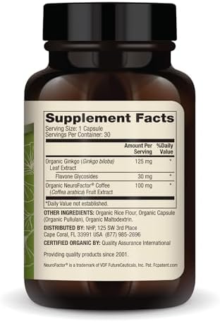 Dr. Mercola Ginkgo Biloba Orgánico con NeuroFactor - Apoya la Salud Cerebral - Extracto Estandarizado de Hoja de Ginkgo - 30 Cápsulas - imagen 2