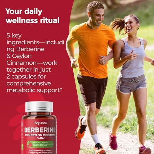 HojaSana Complejo de Berberina 5 en 1 500mg con Canela de Ceilán, Cromo, ALA y Extracto de Pimienta Negra — Apoyo Inmunológico y Bienestar - imagen 5