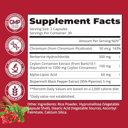 HojaSana Complejo de Berberina 5 en 1 500mg con Canela de Ceilán, Cromo, ALA y Extracto de Pimienta Negra — Apoyo Inmunológico y Bienestar - imagen 7