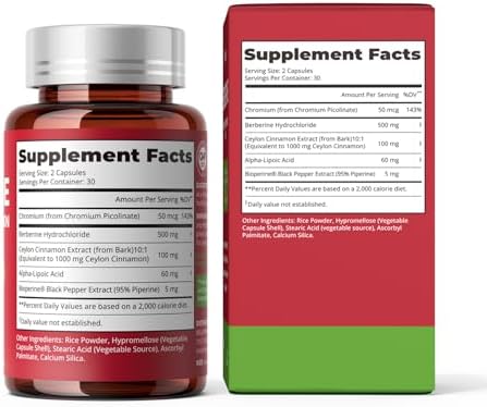 HojaSana Complejo de Berberina 5 en 1 500mg con Canela de Ceilán, Cromo, ALA y Extracto de Pimienta Negra — Apoyo Inmunológico y Bienestar - imagen 8