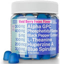 Gomitas de Alpha GPC, Huperzina A, Fosfatidilserina, L-Teanina, Espirulina Azul y Bioperina - Suplemento de Alpha-GPC y más - imagen 1