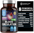 Suplemento Premium para la Circulación Sanguínea Number One Nutrition para Hombres y Mujeres [8 Hierbas y Vitaminas Poderosas] 90 Cápsulas Naturales - imagen 1