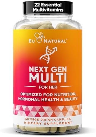 Eu Natural Next Gen Multivitamínico para Mujeres - 22 Vitaminas Optimizadas para Inmunidad, Belleza, Energía y Más - 60 Cápsulas Vegetarianas - imagen 1