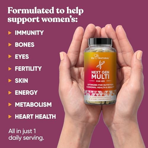 Eu Natural Next Gen Multivitamínico para Mujeres - 22 Vitaminas Optimizadas para Inmunidad, Belleza, Energía y Más - 60 Cápsulas Vegetarianas - imagen 2