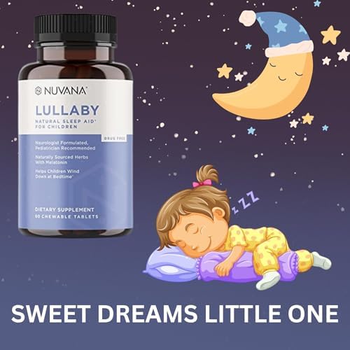 Nuvana Lullaby | Suplemento Natural para Sueño Infantil | Recomendado por Pediatras | Tabletas Masticables de Melatonina y Bayas Mixtas para Niños 3+ - imagen 3