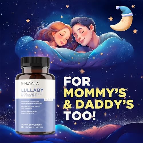 Nuvana Lullaby | Suplemento Natural para Sueño Infantil | Recomendado por Pediatras | Tabletas Masticables de Melatonina y Bayas Mixtas para Niños 3+ - imagen 4
