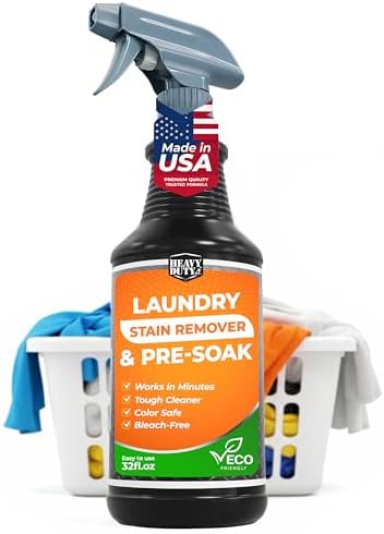 Removedor de Manchas para Ropa de Alta Resistencia y Spray Pre-Remojo - 32 fl oz - Limpiador de Manchas Industrial - Elimina Aceite, Sangre, Orina, - imagen 1
