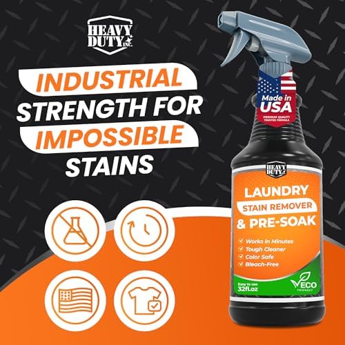 Removedor de Manchas para Ropa de Alta Resistencia y Spray Pre-Remojo - 32 fl oz - Limpiador de Manchas Industrial - Elimina Aceite, Sangre, Orina, - imagen 2