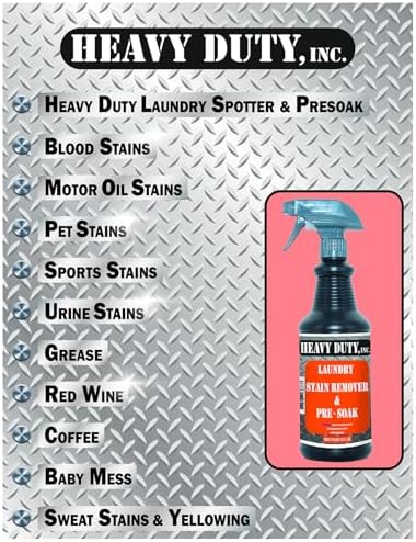 Removedor de Manchas para Ropa de Alta Resistencia y Spray Pre-Remojo - 32 fl oz - Limpiador de Manchas Industrial - Elimina Aceite, Sangre, Orina, - imagen 6