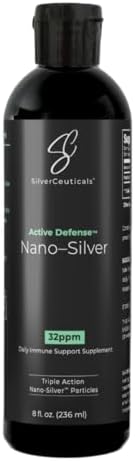 Plata Coloidal con Tecnología Nano - 32ppm 8oz - 8X Más Efectiva - Soporte Inmunológico Natural - A partir de 5 Años - Sin Sabor ni Olor - Probado - imagen 1