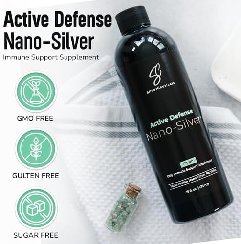 Plata Coloidal con Tecnología Nano - 32ppm 8oz - 8X Más Efectiva - Soporte Inmunológico Natural - A partir de 5 Años - Sin Sabor ni Olor - Probado - imagen 2