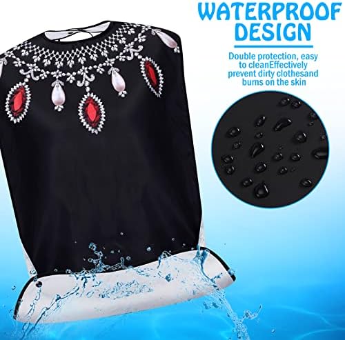 Bibs para Adultos Janmercy - 6 Pzs, Lavables y a Prueba de Agua, Protectores de Ropa para Comer con Capturador de Migajas, Reutilizables para Mayores - imagen 4
