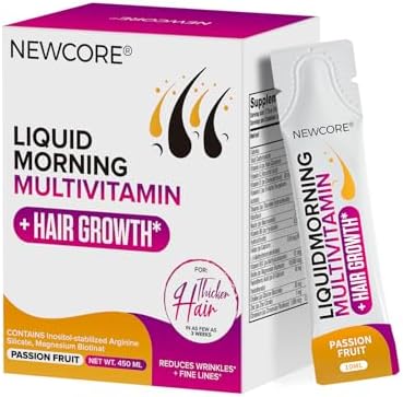 NEWCORE Multivitamínico Líquido para Mujeres – Promueve Cabello Más Fuerte y Piel Suave – con Biotina, Colágeno y Vitaminas – Vegano, No Transgénico - imagen 1