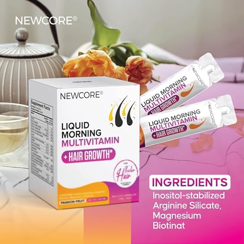 NEWCORE Multivitamínico Líquido para Mujeres – Promueve Cabello Más Fuerte y Piel Suave – con Biotina, Colágeno y Vitaminas – Vegano, No Transgénico - imagen 4