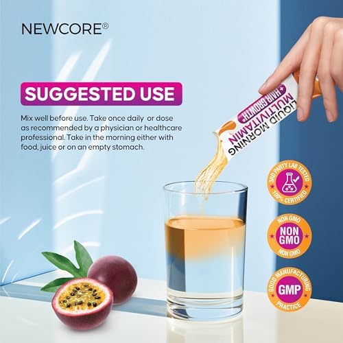 NEWCORE Multivitamínico Líquido para Mujeres – Promueve Cabello Más Fuerte y Piel Suave – con Biotina, Colágeno y Vitaminas – Vegano, No Transgénico - imagen 5