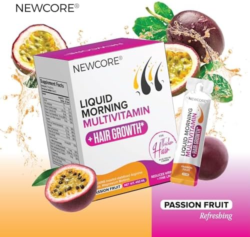 NEWCORE Multivitamínico Líquido para Mujeres – Promueve Cabello Más Fuerte y Piel Suave – con Biotina, Colágeno y Vitaminas – Vegano, No Transgénico - imagen 6