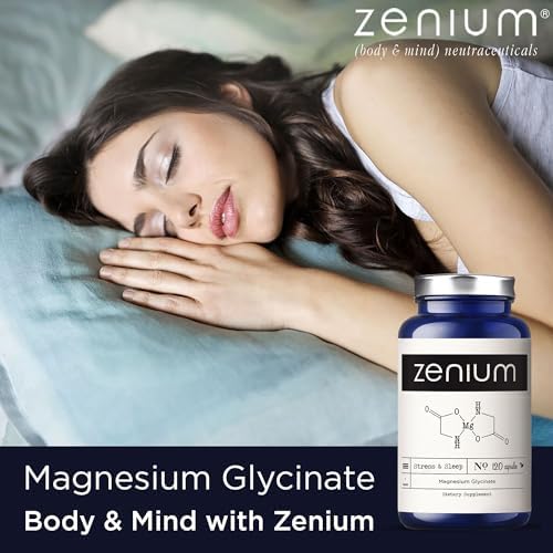 Zenium - Glicinato de Magnesio para Dormir, Quelado, 600mg por Porción, 120 Cápsulas | Alta Absorción | Alivio de Tensión y Nerviosismo | Suplemento - imagen 2