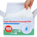 Paquete de 100 Almohadillas Súper Absorbentes para Inodoros de Silla, Cubetas y Bañeras - imagen 1