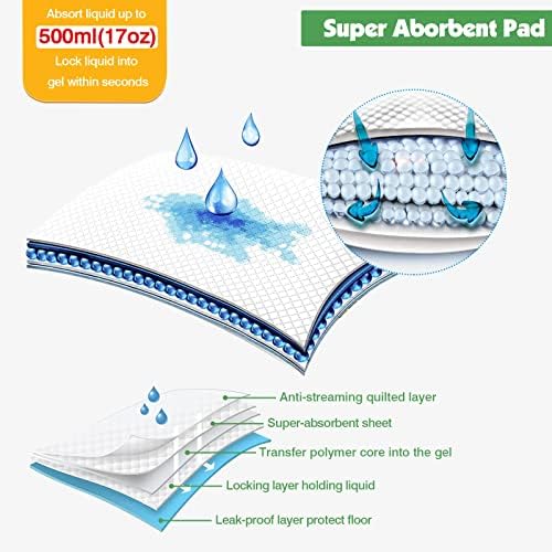 Paquete de 100 Almohadillas Súper Absorbentes para Inodoros de Silla, Cubetas y Bañeras - imagen 5