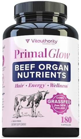 Suplemento de Órganos de Res para Mujeres | Bovina de Nueva Zelanda Alimentada con Pasto | 7 Extractos de Órganos: Hígado, Corazón, Riñón, Médula - imagen 1
