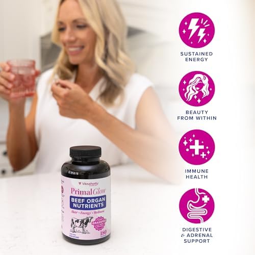 Suplemento de Órganos de Res para Mujeres | Bovina de Nueva Zelanda Alimentada con Pasto | 7 Extractos de Órganos: Hígado, Corazón, Riñón, Médula - imagen 6