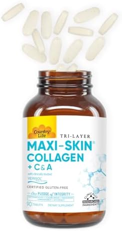Tabletas de Colágeno Verisol de Country Life - Reduce Arrugas y Mejora la Elasticidad de la Piel - 90 Tabletas - Con Vitaminas A y C - Aumenta el - imagen 2