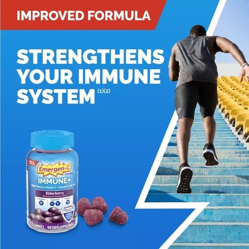 Gomitas Emergen-C Immune+ de Saúco, 750 mg de Vitamina C con Vitamina D, Zinc y Electrolitos, Suplemento para el Sistema Inmunológico, 36 piezas - imagen 4