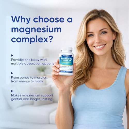 Suplemento Nurex Complejo de Magnesio 1000 mg, Mezcla de 8 Fuentes con Glicinato, Citrato, Malato y Taurato, Vegano y No-OGM, 90 Cápsulas - imagen 2