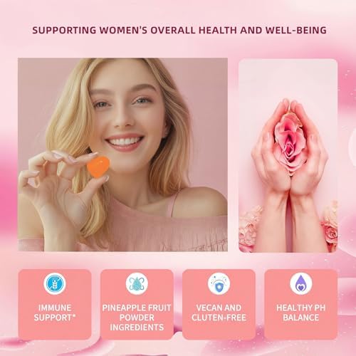 Gomitas Probióticas para Mujeres – Equilibrio de pH Femenino y Soporte de Flora Vaginal – Salud Digestiva – Veganas y Sin Gluten – Piña Hawaiana – 60 - imagen 3
