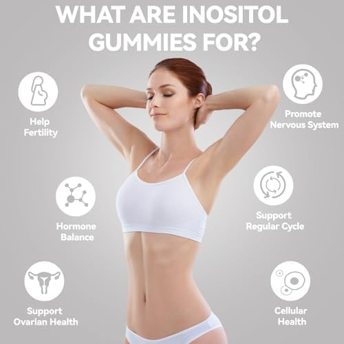 Gomitas de Inositol Sin Azúcar Whoyun, Suplemento de Myo-Inositol y D-Chiro Inositol 40:1 para Mujeres, Fertilidad y Salud Hormonal, 60 piezas - imagen 4