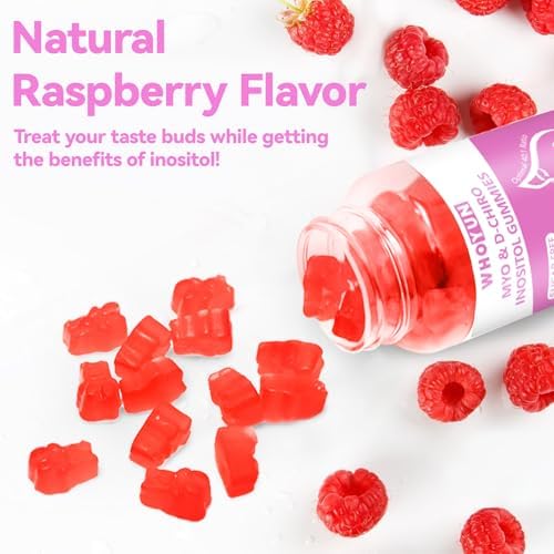 Gomitas de Inositol Sin Azúcar Whoyun, Suplemento de Myo-Inositol y D-Chiro Inositol 40:1 para Mujeres, Fertilidad y Salud Hormonal, 60 piezas - imagen 5
