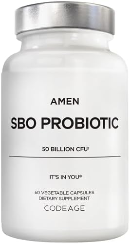 Suplemento de Probióticos Amen, 50 Mil Millones de CFUs, Prebióticos Orgánicos, Estable a Temperatura Ambiente, Fórmula Diaria Vegana para Hombres y - imagen 1