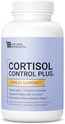 Cortisol Control Plus – Suplemento de Cortisol para Hombres y Mujeres, Manejo del Estrés, Energía Calmante, Ánimo y Sueño Reparador – Adaptógeno - imagen 1